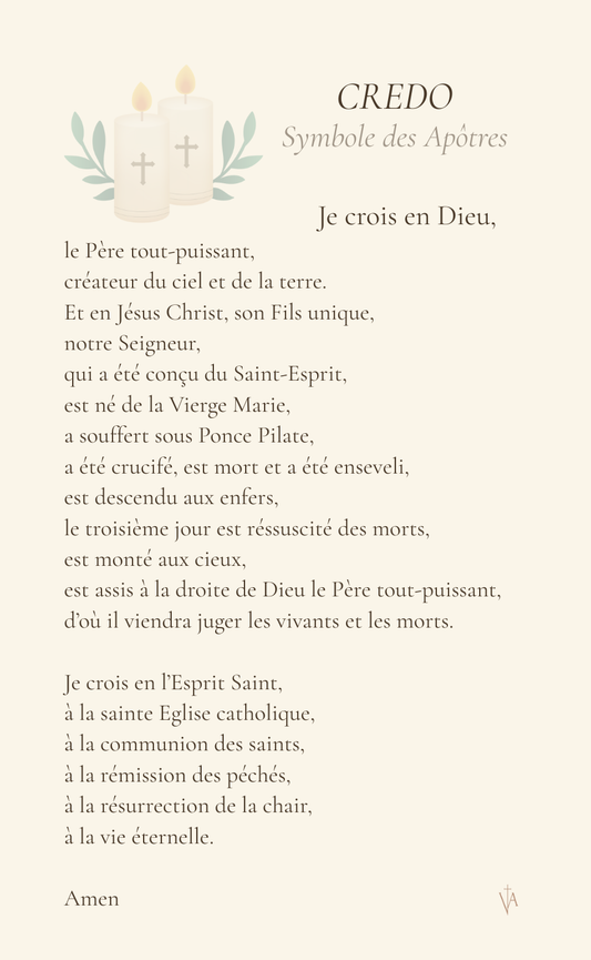 Carte de prière - CREDO