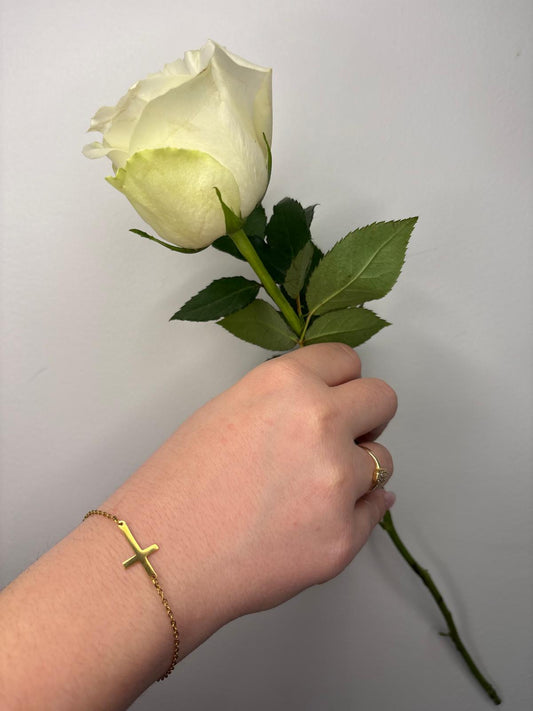 Bracelet - Croix doré