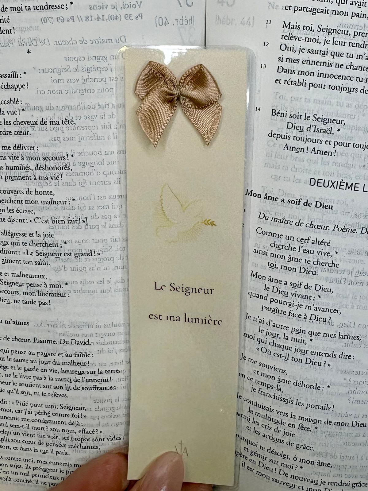 Marque-page - Le Seigneur est ma lumière